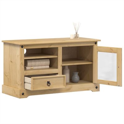 vidaXL TV skrinka Corona 100x45x58 cm, borovicový masív