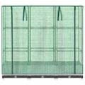vidaXL Záhon s krytom na skleník ratanový vzhľad 120x40x123 cm
