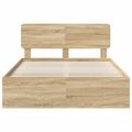 vidaXL Rám postele Sonoma dub 150 x 200 cm Masívne borovicové drevo