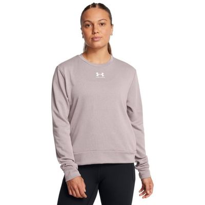 Dámska mikina Rival Terry Crew Grey - Under Armour, veľkosť XS, veľkosť oblečenia XS