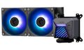 MSI vodný chladič CPU MAG CORELIQUID A15 240/ 2x 120mm ARGB fan Vodné chladenie, pre CPU, pre Intel i AMD, 2× 120mm ARGB ventilátor, socket 1700, 1851, AM5, AM4, čierny