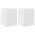 vidaXL TV nástenná skriňa Nástenný 2 pcs Lesklá biela 30 x 31 x 40 cm