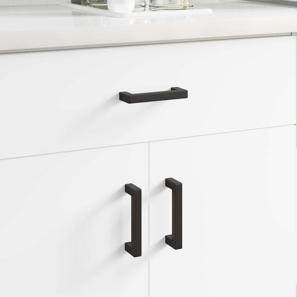 vidaXL Rukoväť nábytku 530 pcs Čierny 105 x 12 x 36 mm Železo