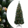vidaXL Umelý vianočný stromček s 300 LED 180 cm