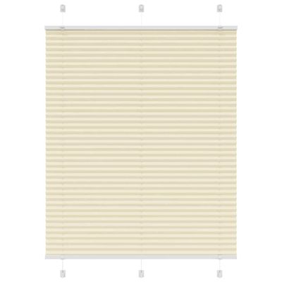 vidaXL plisovaná roleta krémová 110x150 cm Šírka látky 109,4 cm