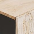 vidaXL Nočný stolík 2 ks Biela 40 x 33 x 46 cm Masívne mango drevo