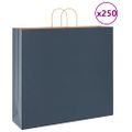 vidaXL Papierové tašky 250 ks s rúčkami, modré, 54x15x49 cm