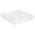 vidaXL Plávajúce nástenné police 4 ks, lesklé biele 23x23,5x3,8cm, MDF