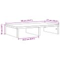 vidaXL Stojan na monitor dub artisian 50x27x10 cm kompozitné drevo