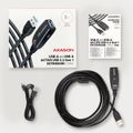 AXAGON ADR-305, USB 3.2 Gen 1 A-M -> A-F aktivní prodlužovací / repeater kabel, 5m Kabel, prodlužovací, aktivní, USB 3.2 Gen1, zástrcka A, zásuvka A, 5m, cerný