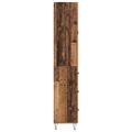 vidaXL Highboard Staré drevo 69,5 x 34 x 180 cm Kompozitné drevo