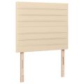 vidaXL Boxspring posteľ s matracom a LED krémová 120x190 cm látka
