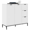 vidaXL Servírovacia skriňa Biela 89,5 x 33 x 82 cm Kompozitné drevo