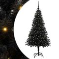 vidaXL Vianočný stromček Čierna 150 cm PVC