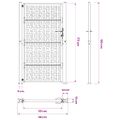 vidaXL Záhradná brána 100x175 cm odolná oceľ s krížovým dizajnom