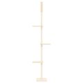 vidaXL Strom pre mačky od podlahy po strop krémový 267,5-297,5 cm