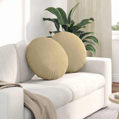 vidaXL Vankúše na sedenie 2 pcs Šedá zelená Ø50 x 19 cm