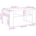 vidaXL Konferenčný stolík Dymová dub 92 x 49,5 x 45 cm