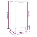 vidaXL Komoda hnedý dub 30x30x70 cm spracované drevo