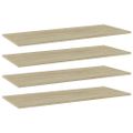 vidaXL Prídavné police 4 ks, dub sonoma 100x40x1,5 cm, drevotrieska
