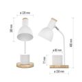 Stolná lampa EMOS Z7640W POPPY s žiarovkou E27, biela