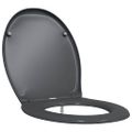 vidaXL WC sedadlo Antracit 47 x 37 x 4 cm Duroplast
