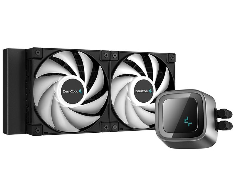 DEEPCOOL vodný chladič LS520 / 2x120 mm fan / ARGB / Intel i AMD Vodný chladic, pre CPU, pre Intel i AMD, 2x 120mm ARGB ventilátor, socket 2066, 2011-3, 2011, 1700, 1200, 115x, sTRX4, sTR4, AM5,