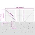 vidaXL Hexagonálny plot s stĺpom 25 x 1,4 m PVC potiahnutá oceľ Sivá