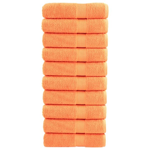 vidaXL Prémiové osušky SOLUND 10 ks oranžová 70x140 cm 600 g/m2