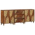 vidaXL Set kabinetov do kúpeľne 3 ks 180 x 33 x 75 cm