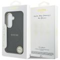 Puzdro Guess Saffiano Peony Embossed Ring MagSafe pre Samsung Galaxy S26 Plus čierne