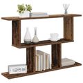 vidaXL Stenná polica Staré drevo 80 x 15 x 50,5 cm Kompozitné drevo
