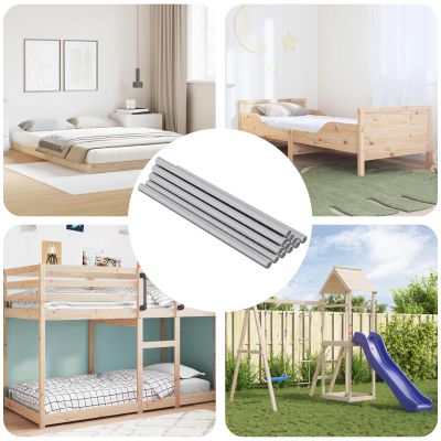 vidaXL Skrutková tyč 12 pcs Strieborná 6 x 120 mm Oceľ