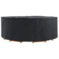 vidaXL Obal na nábytok 244 x 244 x 85 cm 210D Oxfordská tkanina Čierny