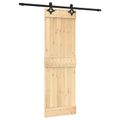 vidaXL Posuvné dvere Prírodná a čierna 70 x 210 cm