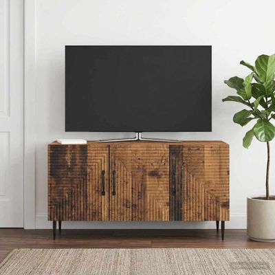 vidaXL TV skrinka Staré drevo 99 x 34,5 x 50 cm Kompozitné drevo