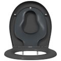 vidaXL WC sedadlo Antracit 47 x 37 x 4 cm Duroplast
