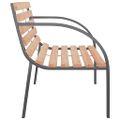 vidaXL Záhradná lavička 120 cm, drevo a železo