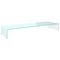 vidaXL TV stojan/stojan pod monitor, sklo, zelený 100x30x13 cm