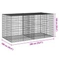 vidaXL Gabiónový kôš s krytom 200x100x100 cm pozinkované železo