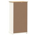 vidaXL Knižnica VIGO biela 60x35x114,5 cm masívna borovica