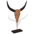 vidaXL Bull Skull Sculpture Teak 66x15x88 cm