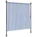 vidaXL Vonkajšia roleta modro-biela 150x270 cm látka a oceľ