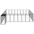 vidaXL Ohrádka pre psov 34 panelov čierna 50x100 cm práškovaná oceľ