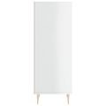 vidaXL Komoda lesklá biela 34,5x32,5x90 cm kompozitné drevo