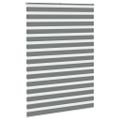 vidaXL Zebra roleta tmavošedá 160x200 cm šírka látky 155,9cm polyester