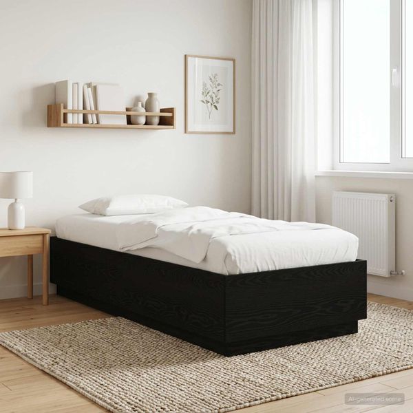 vidaXL Rám postele Čierny dub 80 x 200 cm Kompozitné drevo