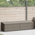 vidaXL Záhradný úložný box sivý 220x50x58 cm polyratan
