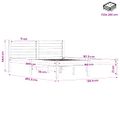 vidaXL Posteľ bez matraca voskový 150x200 cm masívna borovica