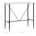 vidaXL Barový stôl biely 120x60x110 cm MDF
